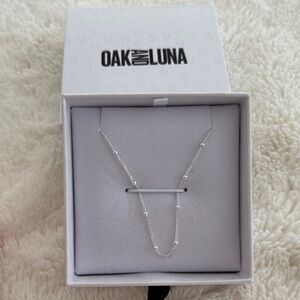 Oak and Luna Silver Bar Necklace